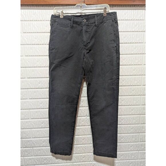 American Eagle Outfitters Men's Black Solid Mid-Rise Flex Pants Size 32 x 30 NWT - Picture 1 of 8